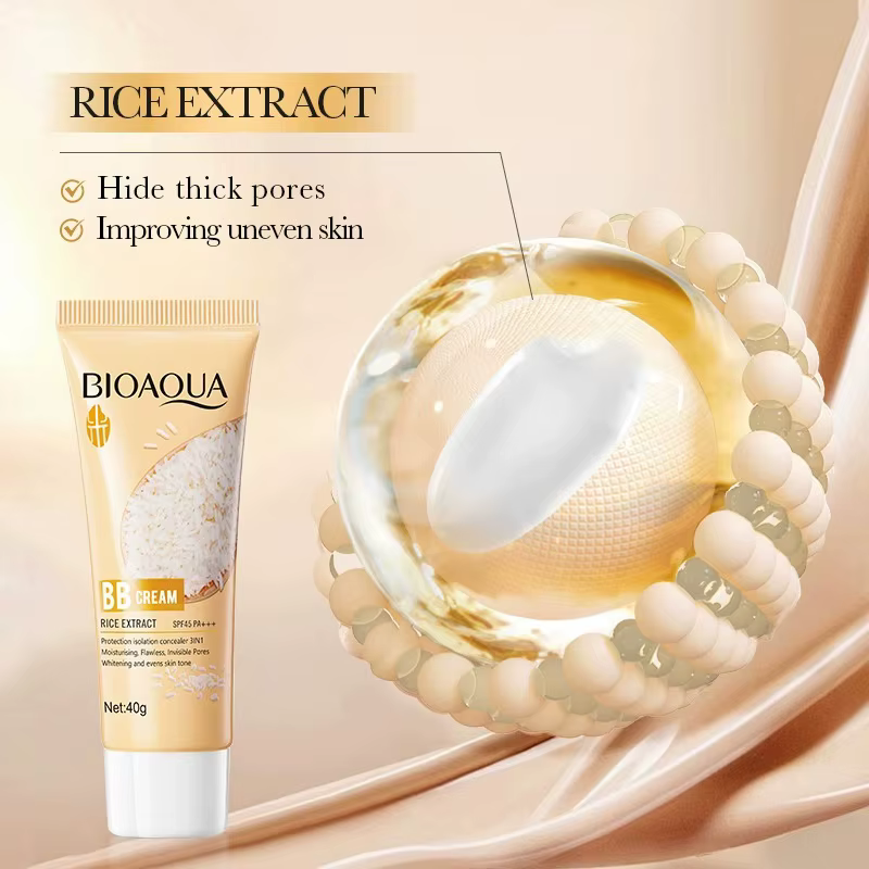 Nouvelle crème BB hydratante à la poudre de riz BIOAOUA