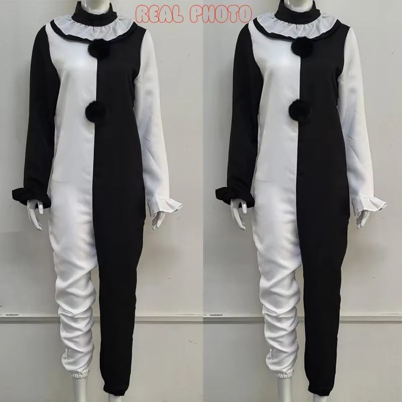 Costume de Cosplay Art le Clown, film terrifié 2, combinaison de Clown tueur, masque, Costumes d'halloween, ensemble complet