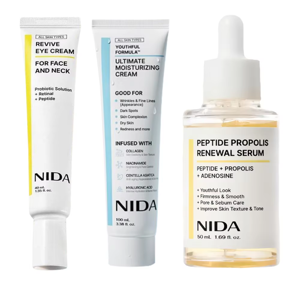 NIDA réparateur apaisant pores hydratant sérum pour les yeux Anti-âge revitalisant Essence crème hydratante ultime quotidienne