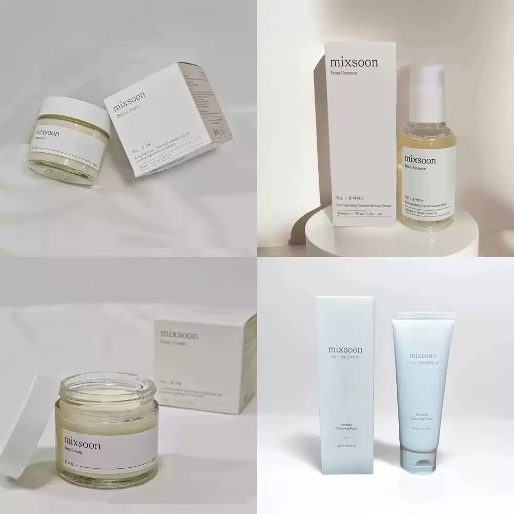 Ensemble de soins de la peau coréen Mixsoon Bean : crème hydratante