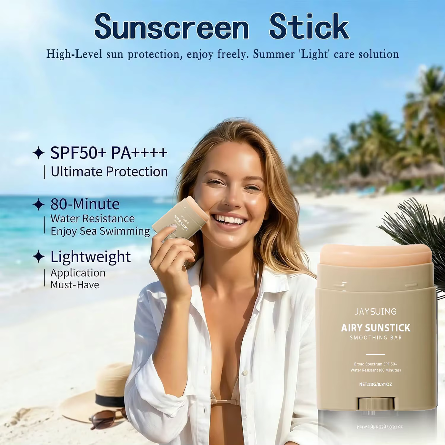 Stick solaire coréen SPF PA50++++ à large spectre