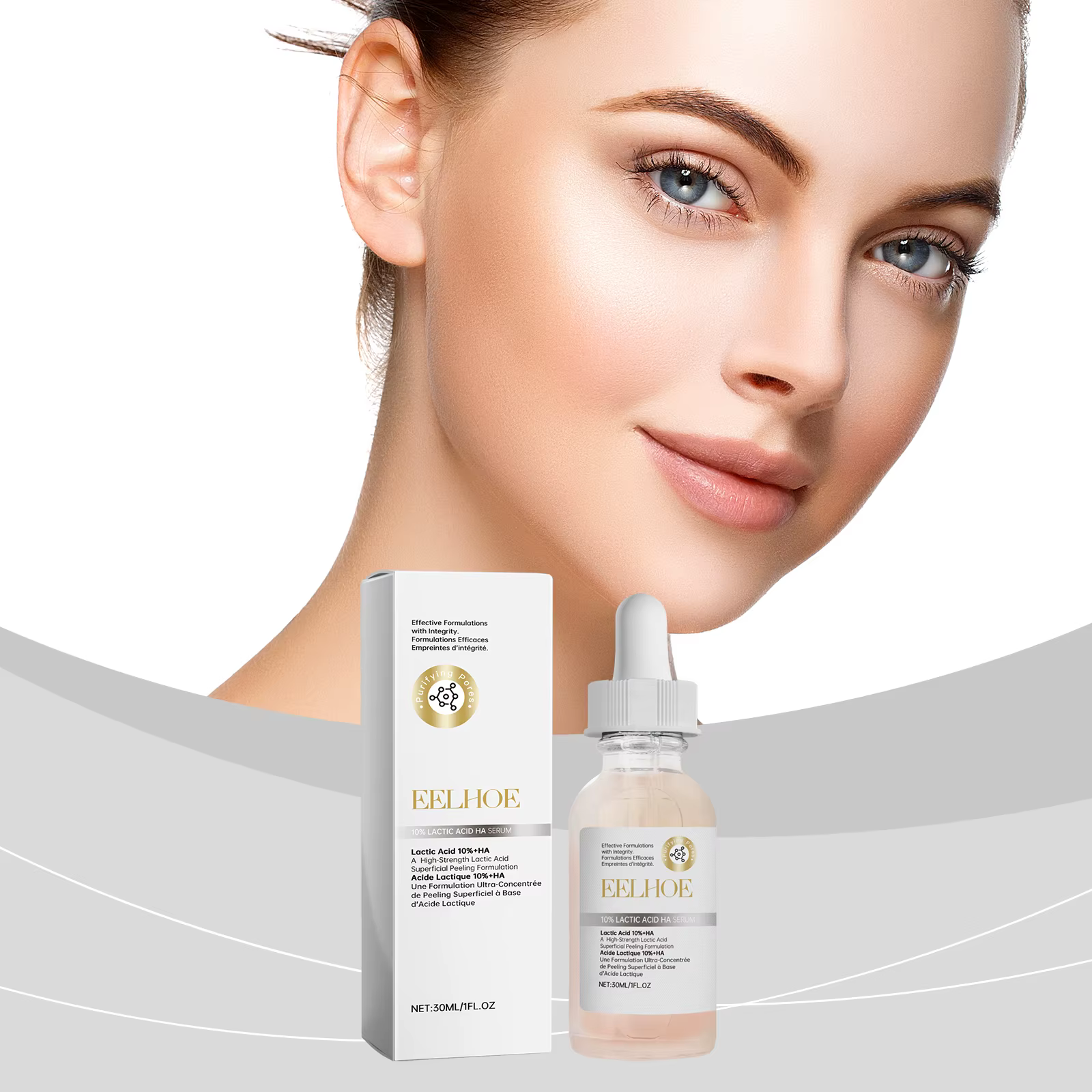 EELHOE acide hyaluronique sérum visage nourrissant en profondeur peau raffermissant l'acide lactique rajeunir l'essence