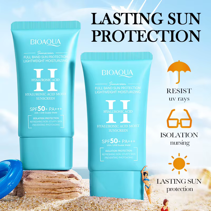 BIOAQUA spf 50 crème solaire pour visage corps cou bloqueur