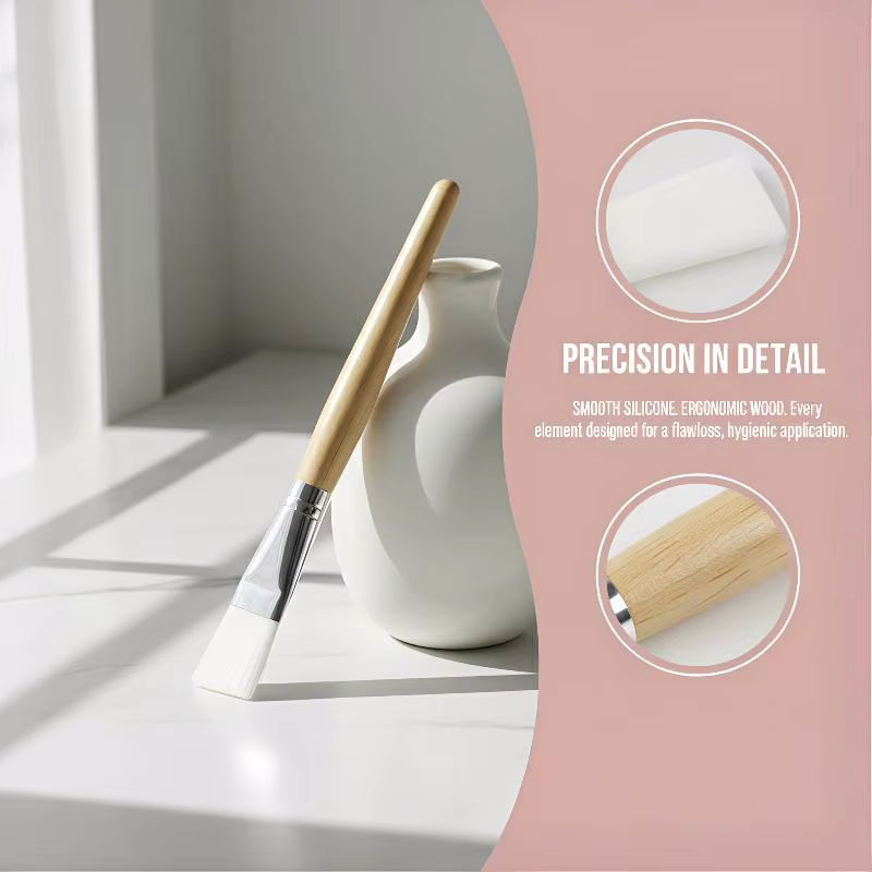 Pinceau applicateur de masque facial en silicone souple et professionnel pour l'application de masques de boue DIY – Idéal pour les soins de la peau et la beauté