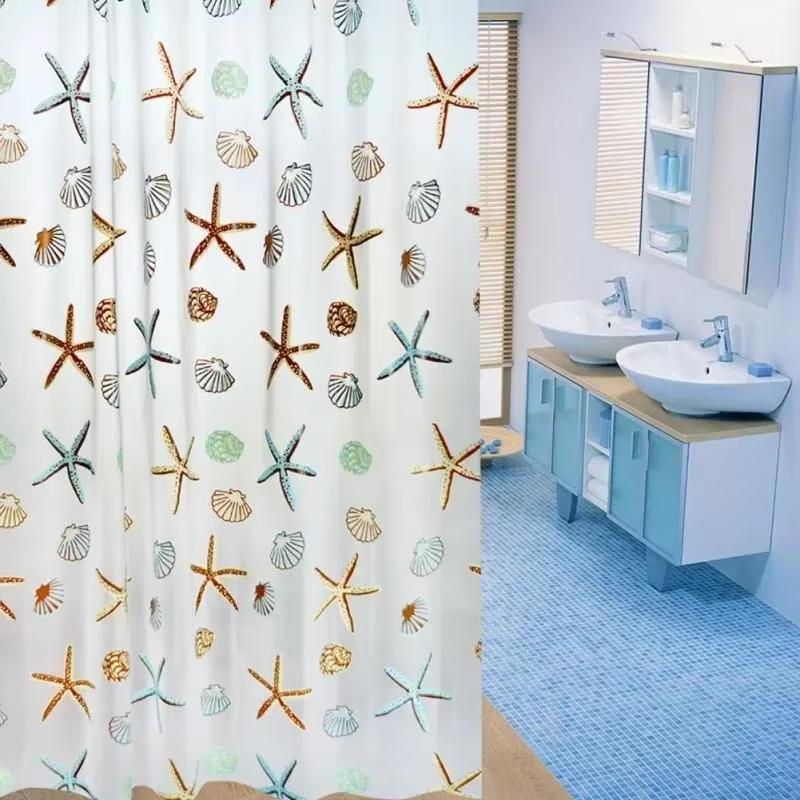 HOCurtain-Ensemble de rideaux de douche étanches, 12 crochets et anneaux, 180x200cm