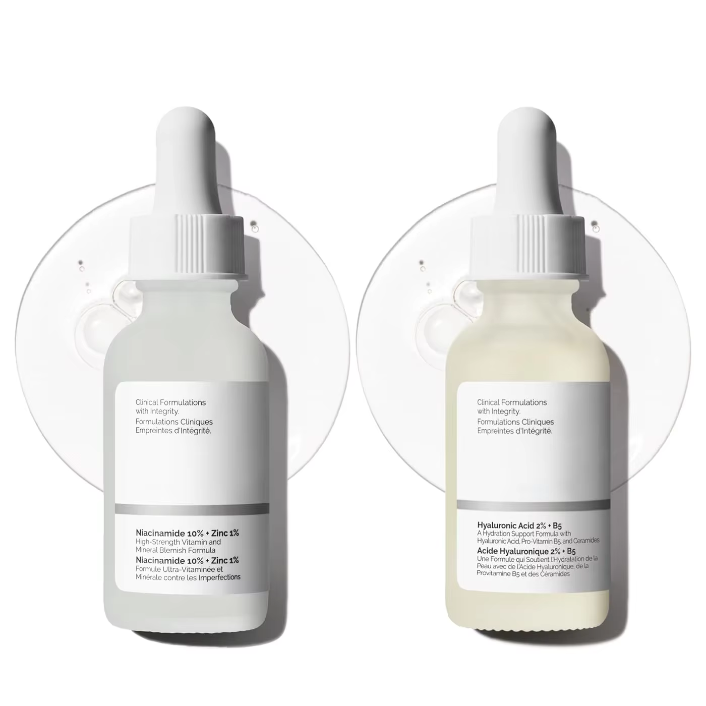 Sérum visage hydratant 30ml Acide Hyaluronique 2% + B5 & Niacinamide 10% + Zinc 1% pour une peau lisse