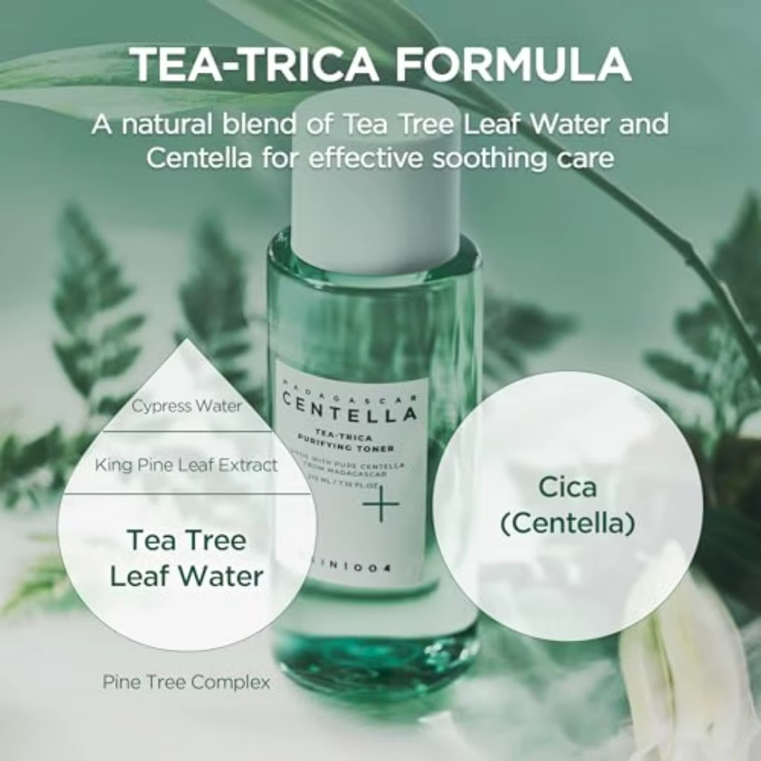 Tonique Purifiant SKIN1004 Tea-Trica 210ml Centella Asiatica de Madagascar Soin des Pores Contrôle du Sébum Éliminateur