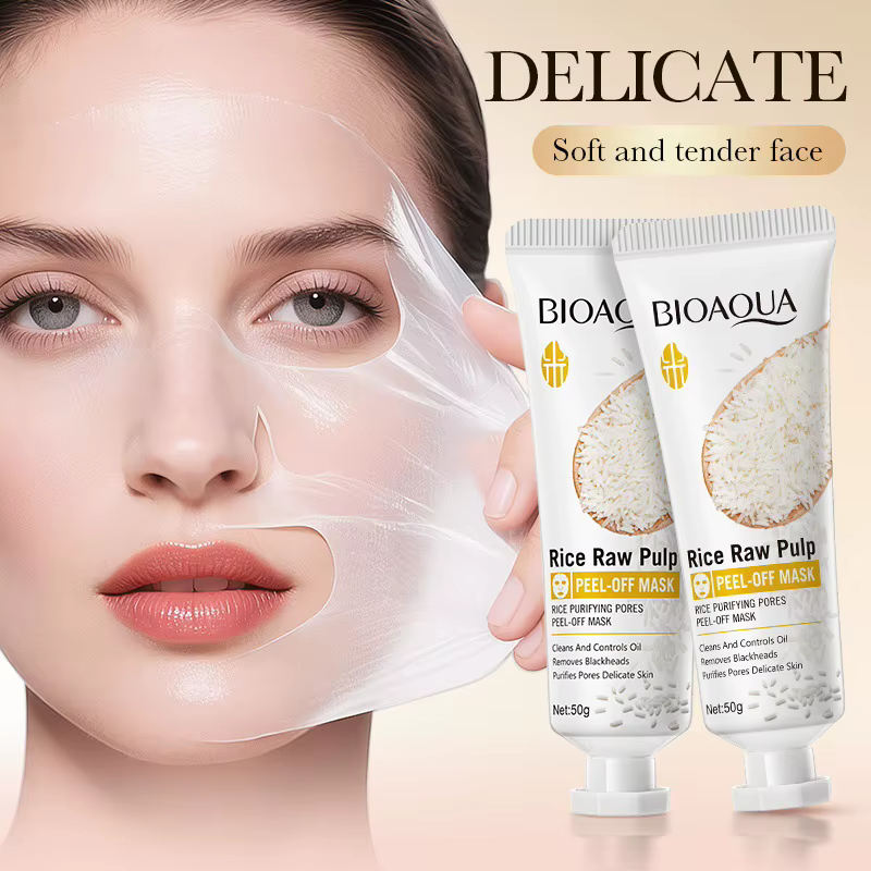 BIAOQUA riz blanc visage Peeling masque hydratant enlever points noirs blanchissant Anti-âge Anti-rides