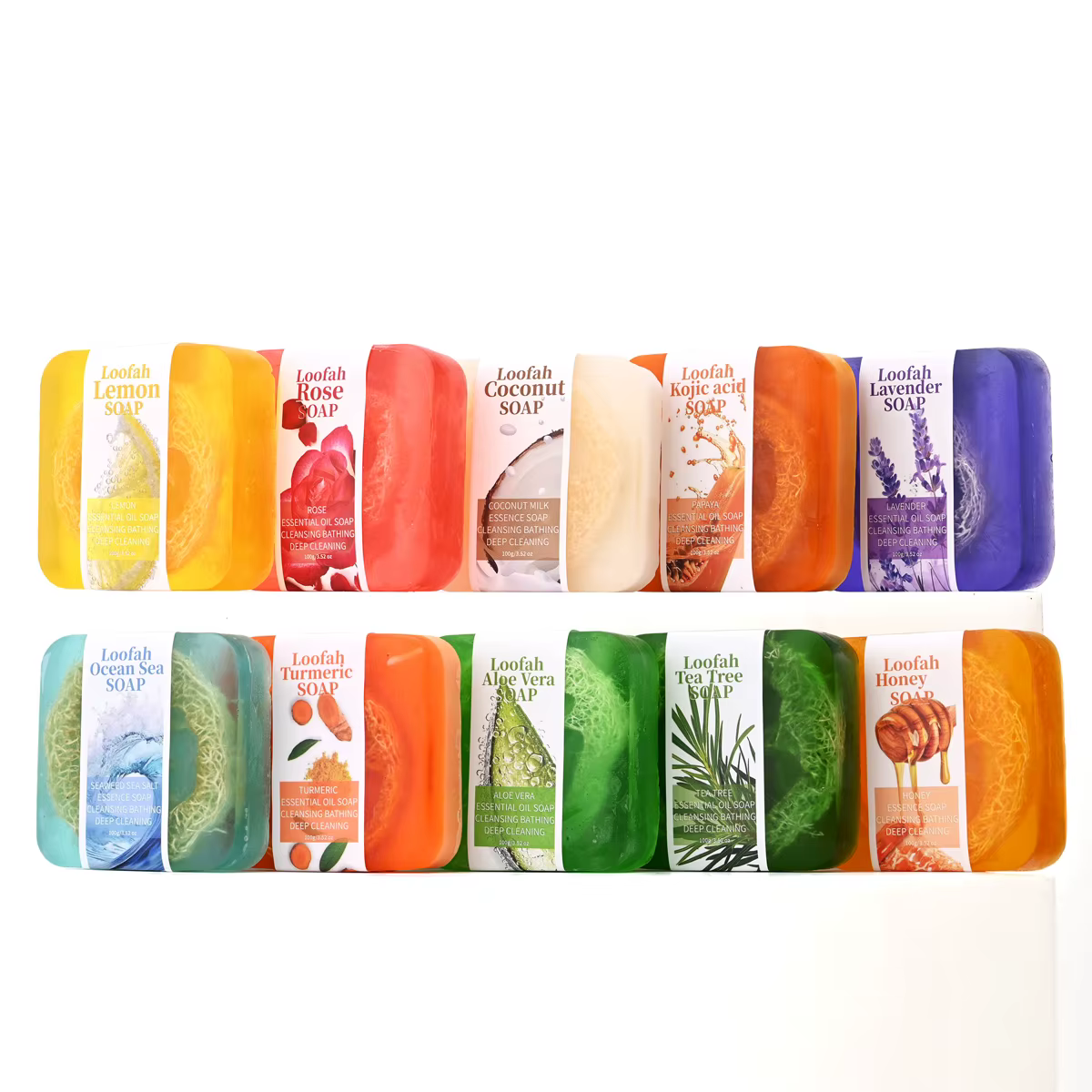 S + 100g curcuma Loofah savon nettoyant pour le visage fait à la main purifiant en profondeur blanchissant soins de la peau douche corporelle propre