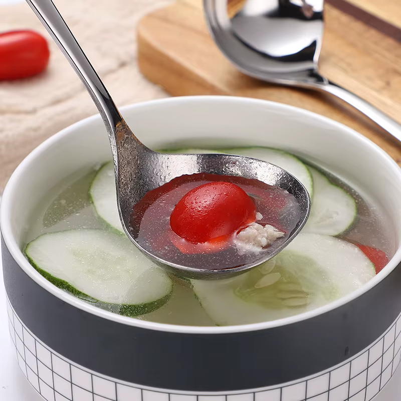 Cuillère UNIS issante en acier inoxydable à long manche, louche à soupe, cuillère coréenne, ustensiles de cuisine créatifs pour la maison, hôtel, marmite chaude