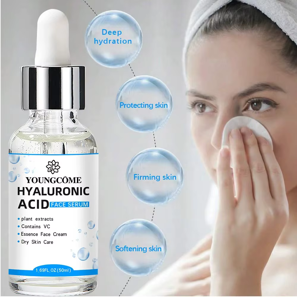 L'acide hyaluronique illumine le teint rétrécit le visage hydratant la peau sèche rendant votre