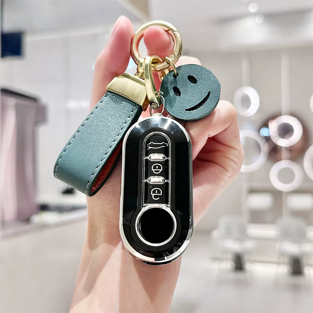 Clé à télécommande pliable à 3 boutons en TPU pour Fiat 500 Panda Punto Bravo Ducato pour Peugeot Boxer Citroën Jumper Accessoires automobiles