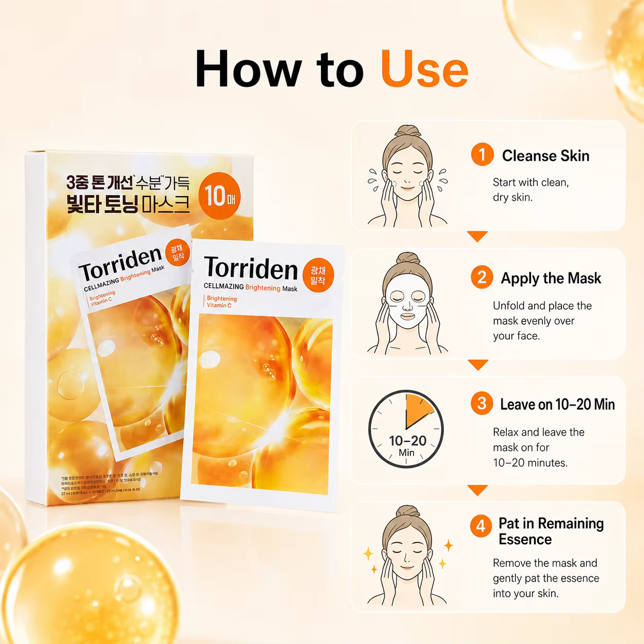 Masque éclaircissant Torriden Cellmazing 10 pièces
