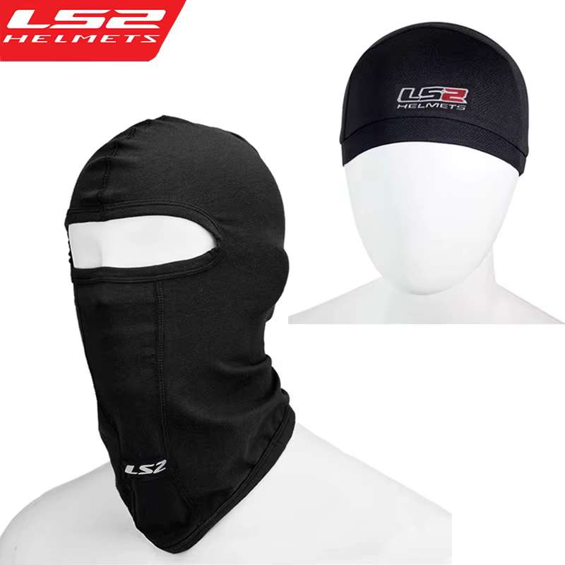 Cagoule LS2 Original pour Homme, Masque Facial Moto en Soie Glacée d'Été, Masque de Motocross Anti-UV, Couvre-Chef Moto