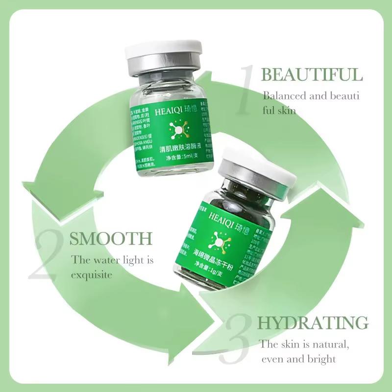 Masque facial en poudre lyophilisée de microcristal éponge