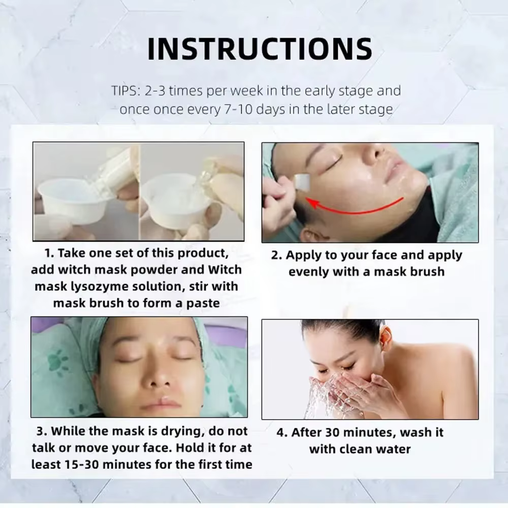 Masque facial au collagène à l'acide hyaluronique