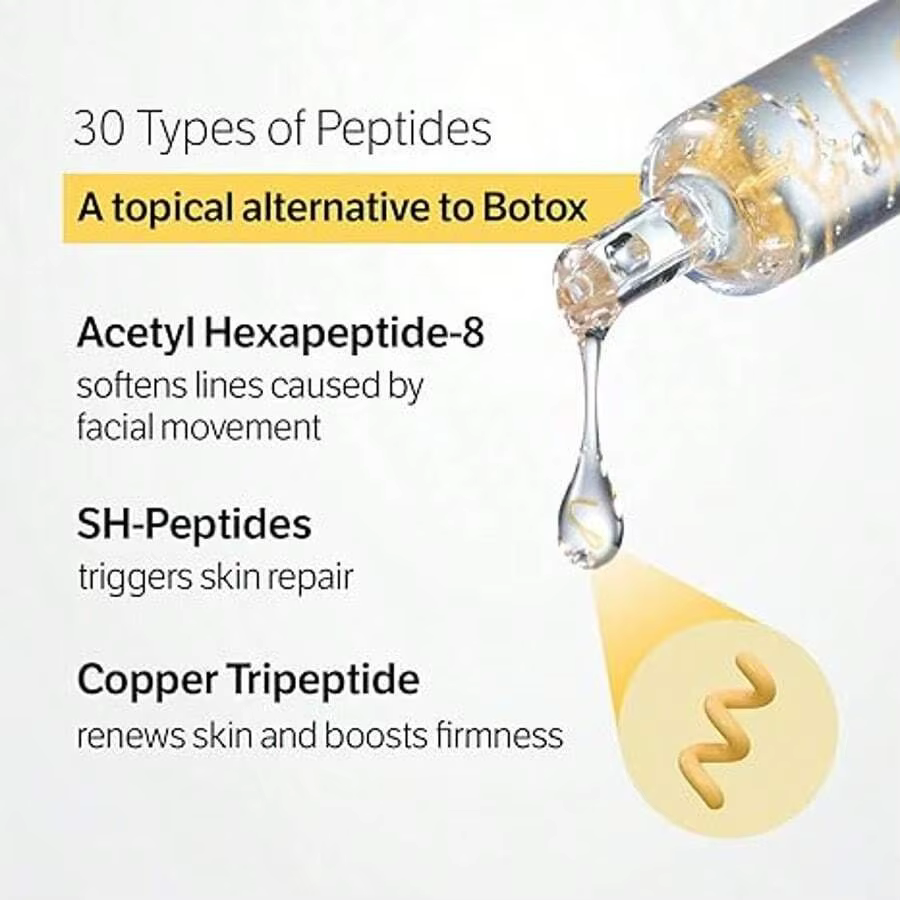 Ampoule de peptides de soie | Sérum anti-âge avec collagène et complexe de 30