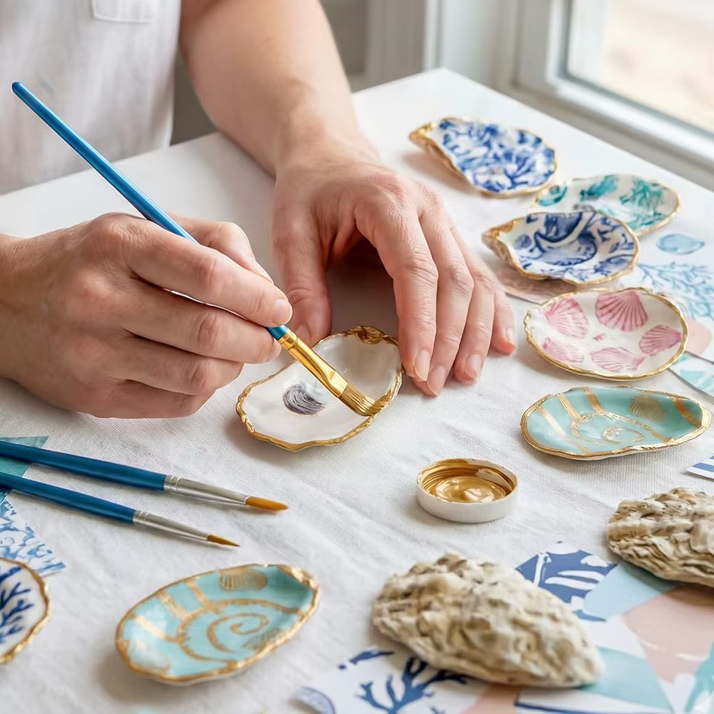 Petites coquilles d'huîtres plates pour l'artisanat, coquilles d'huîtres naturelles nettoyées pour la peinture, décoration de mariage DIY, art des coquillages côtiers de Noël