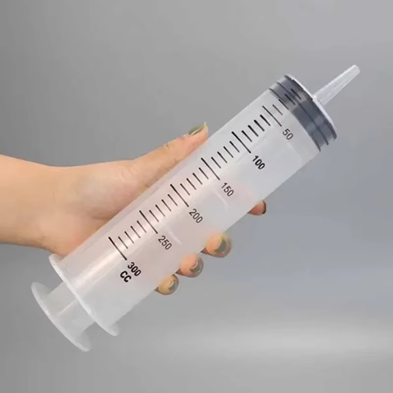 Seringue de grande capacité sous vide 100/200/300/500ml, pompe à huile réutilisable avec tuyau de 1m, pompe doseuse d'alimentation nutritionnelle pour animaux de compagnie