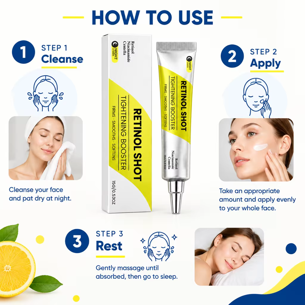 Crème de nuit au rétinol, hydratant pour le visage, soin hydratant, crème pour le visage à base de niacinamide et de centella, crème de soin quotidienne pour la peau, 15 g.