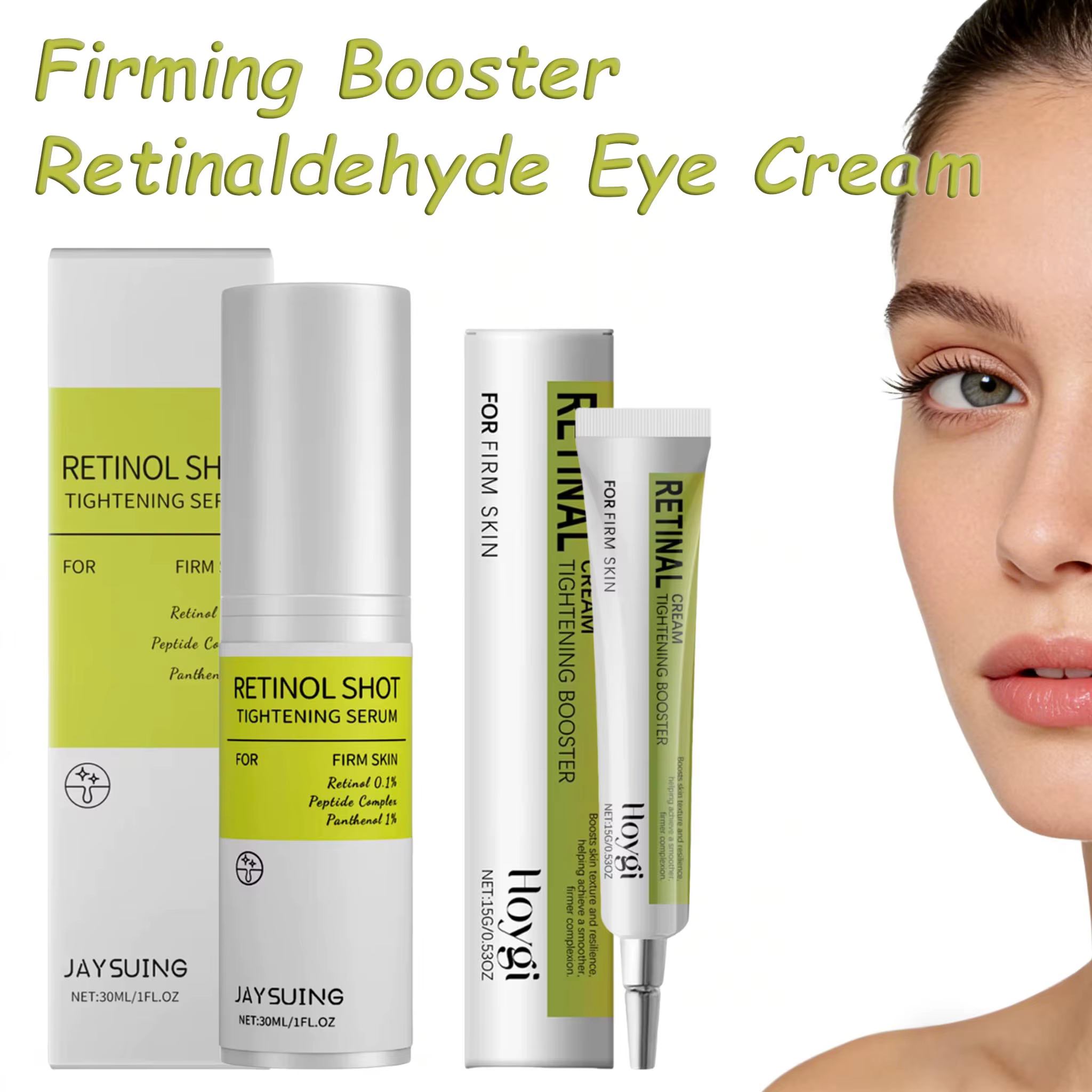 Crème Contour des Yeux Raffermissante au Rétinaldéhyde – Booster de Résilience et de Fermeté pour une Peau Lisse – Soin Réparateur Nuit Visage