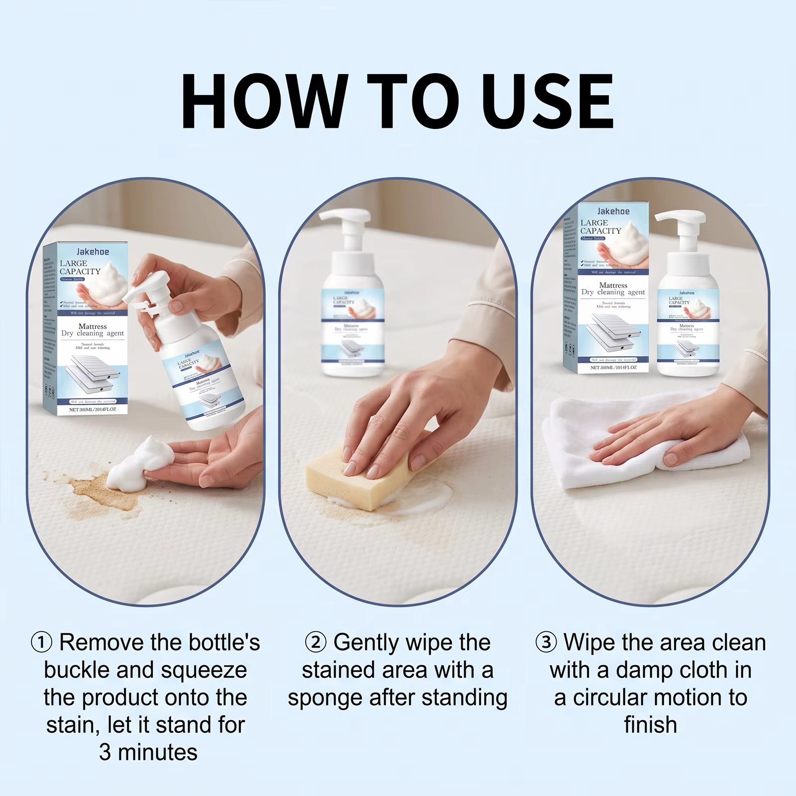 Nettoyant pour matelas et tapis en spray, éliminateur de taches, d'huile et de saleté, nettoyage en profondeur des tissus d'ameublement, désodorisant, usage domestique polyvalent, entretien quotidien