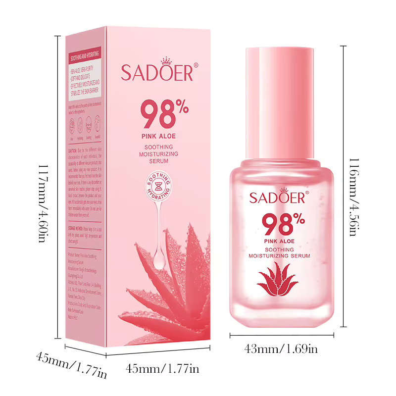SADOER rose Aloe Vera sérum pour le visage élimination de l'acné hydratant Anti rides Anti-âge