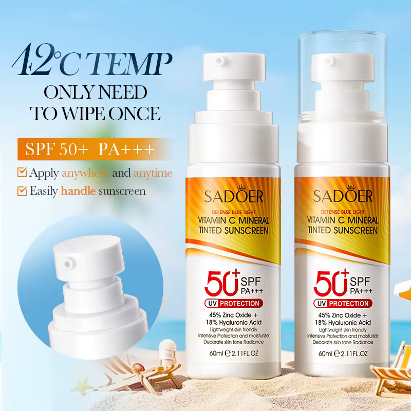 SADOER Spf 50 + crème solaire Spray crèmes blanchissantes Anti-âge visage corps utilisation protecteur bloqueur