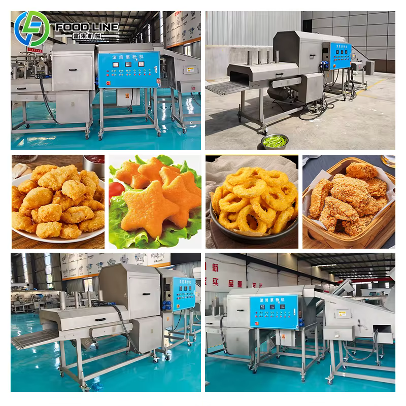 Friteuse industrielle pour nuggets de poulet et ailes de poulet panées