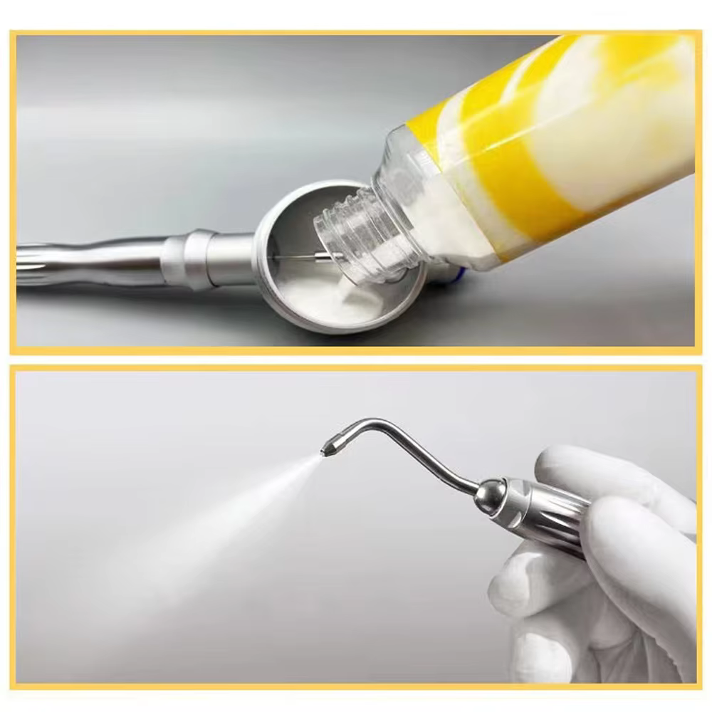 Poudre de sablage dentaire professionnelle 500g, 65μm, bicarbonate de sodium pour le polissage des dents et l'élimination des taches