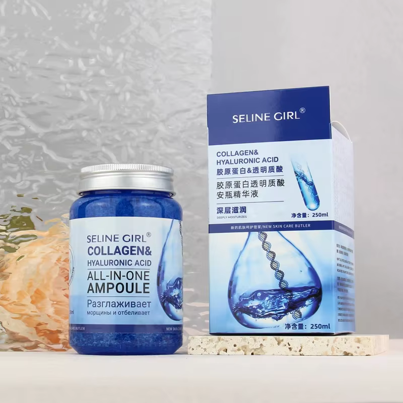C250ml sérum pour le visage avec acide hyaluronique et collagène Seline Girl Farmstay cosmétiques coréens