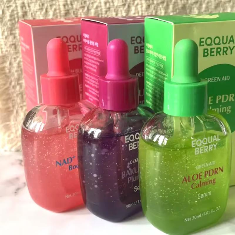 Sérum apaisant EQQUALBERRY 30 ml, série de sérums visage Faceshine, essence nourrissante et repulpante à la vitamine C, best-seller coréen
