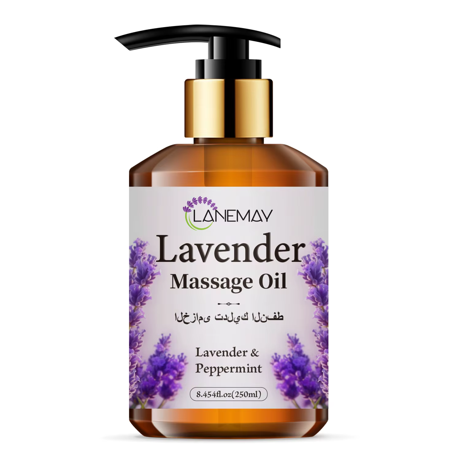 L'huile de massage à la lavande fournit un massage hydratant