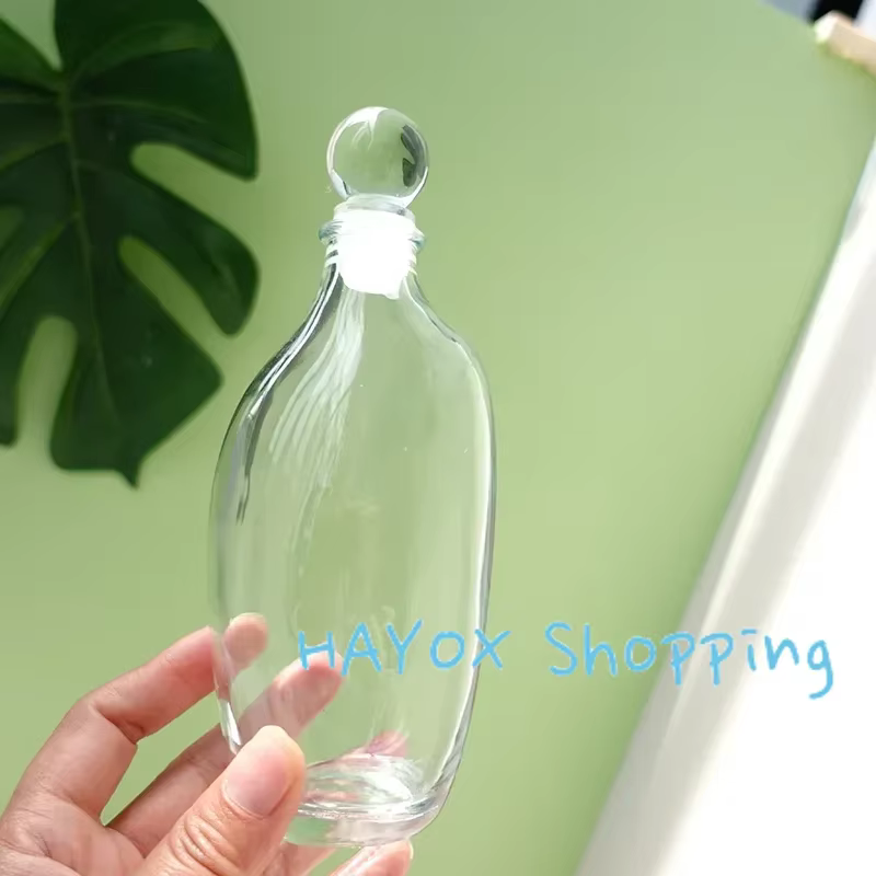 Bouteille en verre de forme irrégulière créative, bouteille à couvercle boule, brassage à froid à la maison, bouteille de thé, café, bouteille en verre décorative transparente