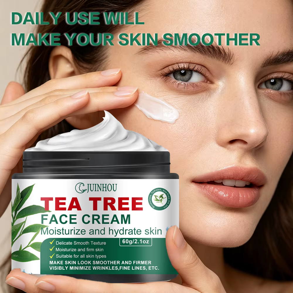 Crème hydratante pour le visage JUINHOU à l'huile d'arbre à thé