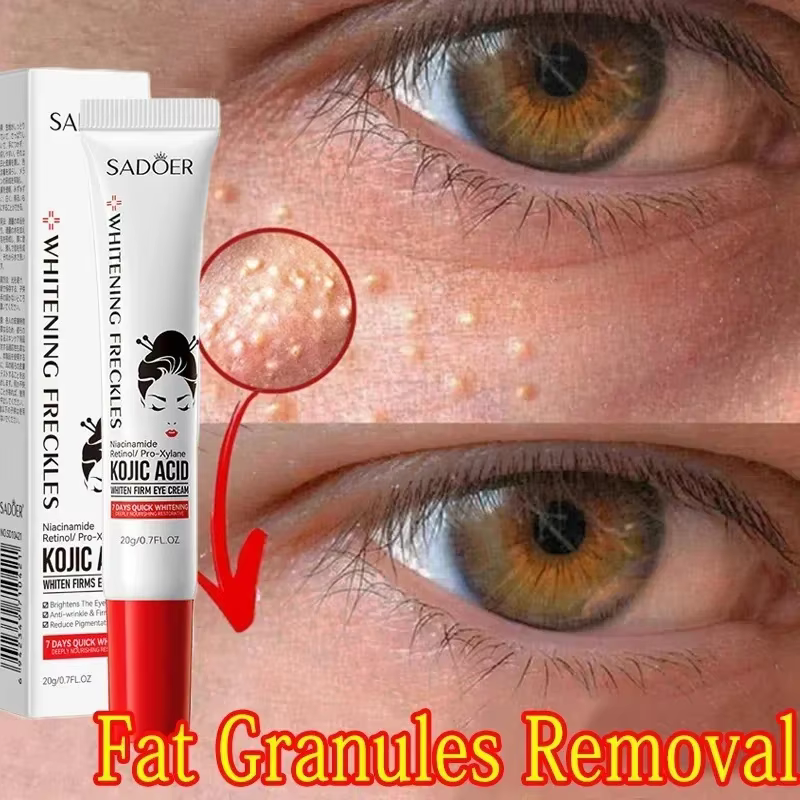 Crème pour les yeux dissolvant de granulés de graisse