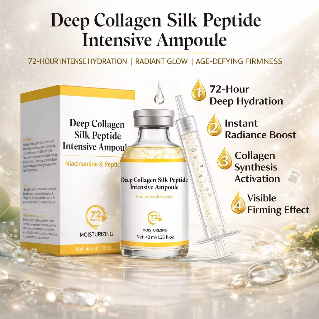 Ampoule intensive au collagène et peptides de soie