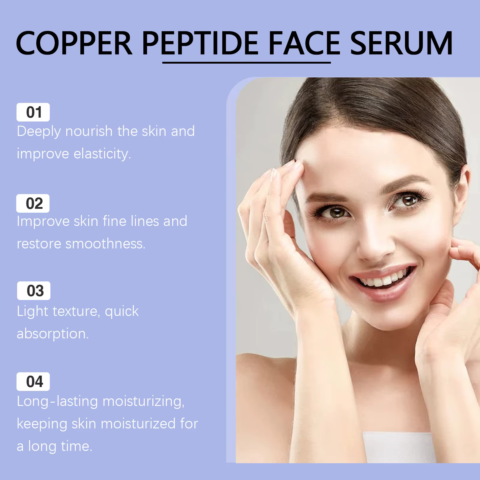 Sérum pour le visage au Peptide de cuivre