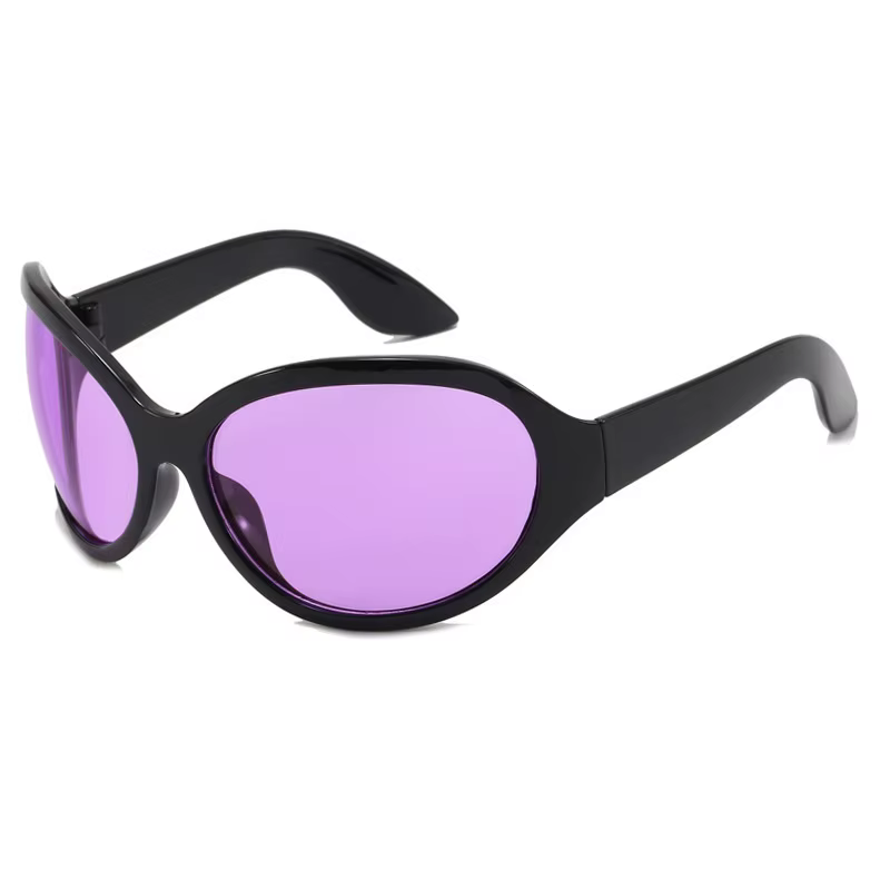Lunettes de soleil œil de chat vintage Y2K pour femmes, nouvelle marque de mode, ovales jaunes dégradées, lunettes de soleil femme Hip Hop, nuances sexy Uv400