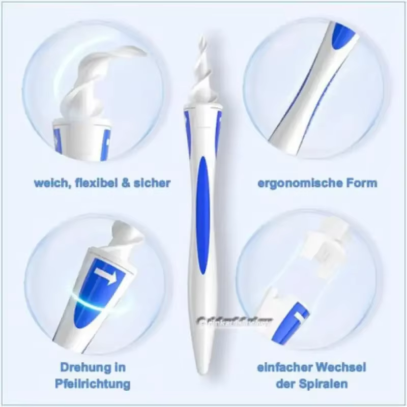 Nettoyeur d'oreille en spirale, ensemble de cuillères en Silicone avec 32 spirales en Silicone pour dissolvant de cire personnel, nettoyage de beauté, outils de soins de santé
