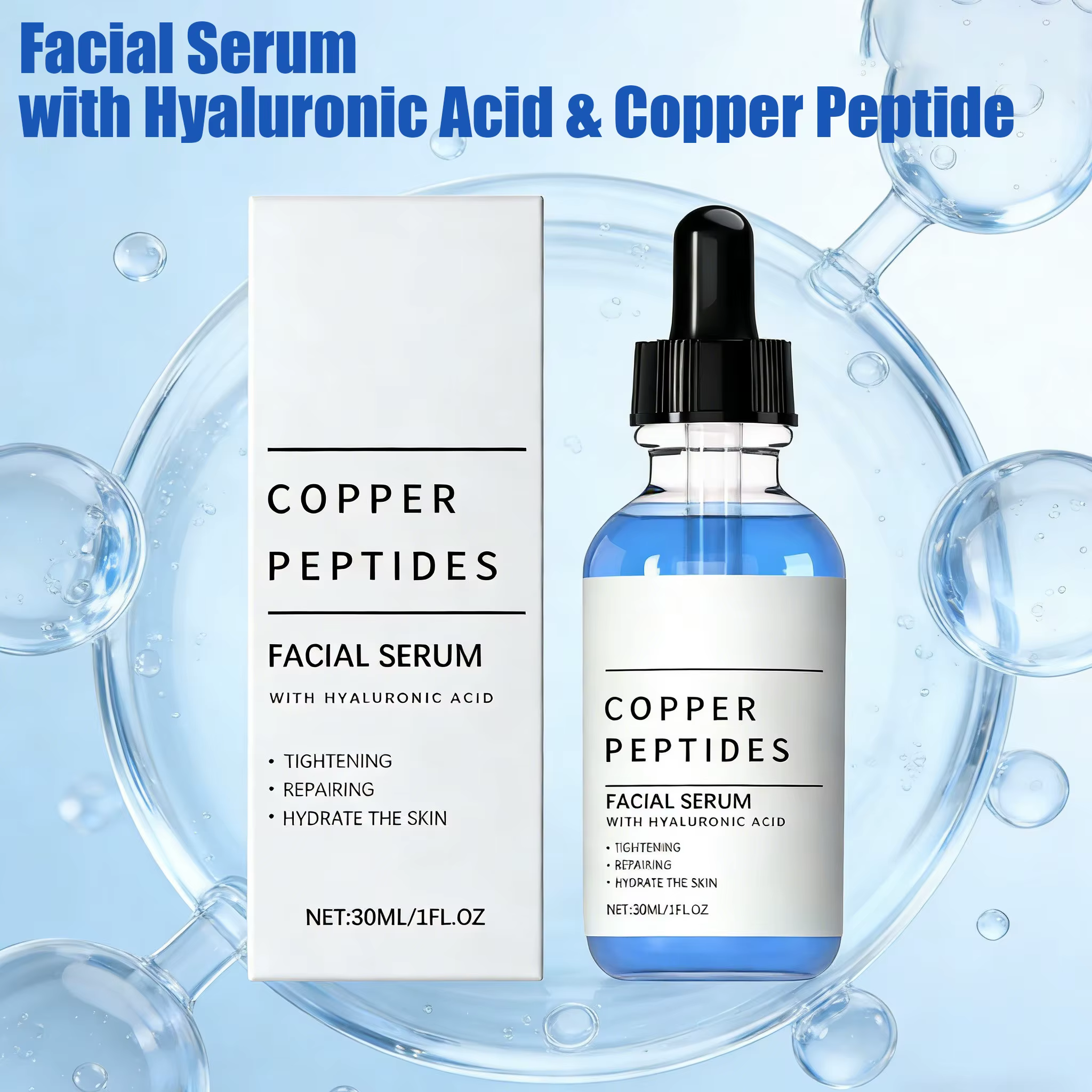 Sérum au cuivre et aux peptides