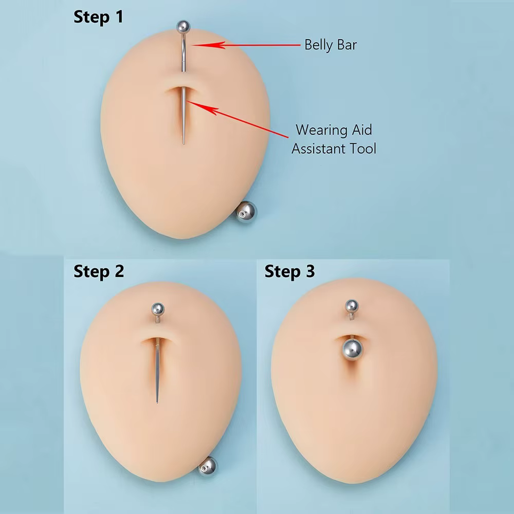 Kit de perçage corporel en acier chirurgical, aiguilles coniques filetées, lèvres, nez, langue, Cartilage, sourcils, nombril, outil de bijouterie, pinces