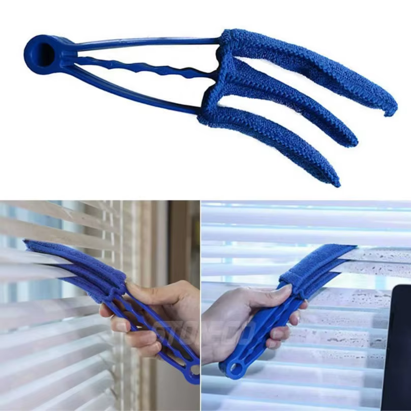Brosse de nettoyage de lame aveugle vénitienne en Microfibre, pratique, pour climatiseur de fenêtre, plumeau de voiture, sortie de ventilation, brosse de nettoyage