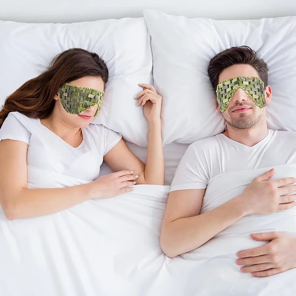 Masque pour les yeux en Jade rafraîchissant masseur