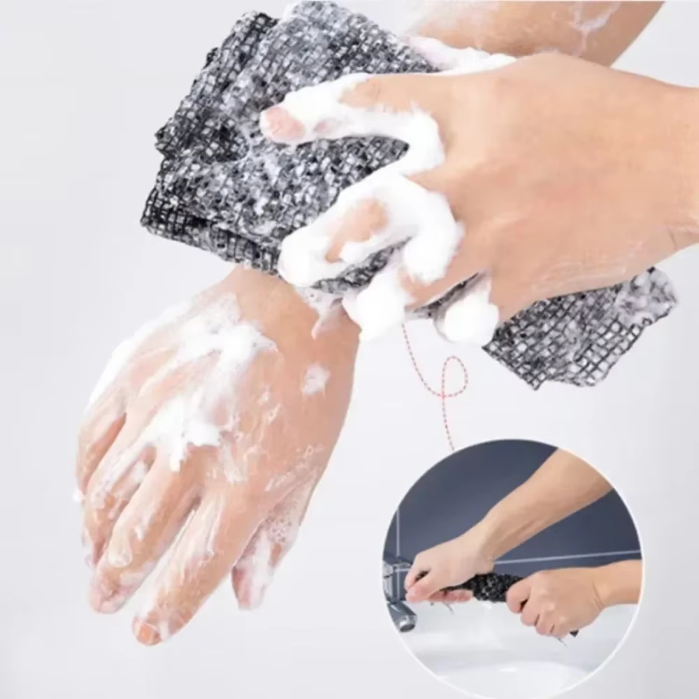 Gant de toilette japonais en Nylon