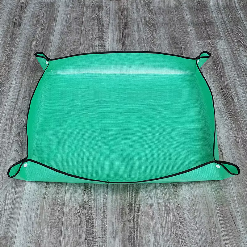 Tapis de transplantation de Pots de fleurs 50x50cm, tapis de plantation de jardinage, tapis de reprise de plantes Pe, pliable et étanche, tapis d'empotage de jardinage