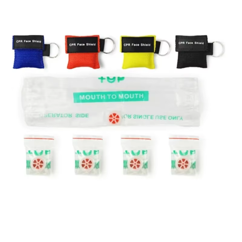 Porte-clés de protection faciale CPR, réanimateur d'urgence professionnel de premiers secours, outil de soins de santé pour le sauvetage en plein air, 1 à 10 pièces