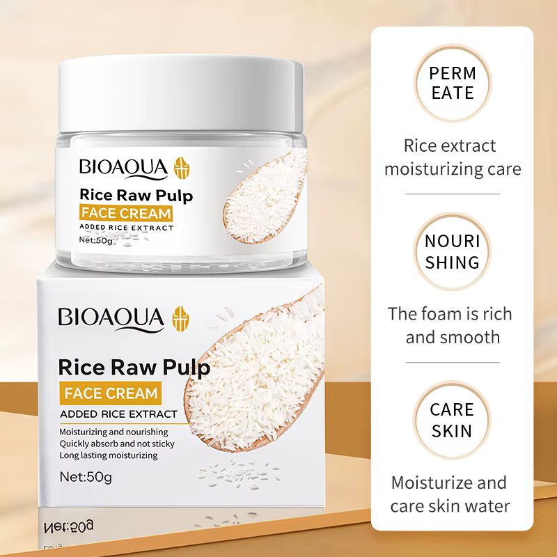 Purée de riz crème pour le visage hydratante blanchissante