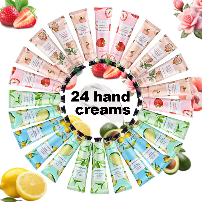 24 pièces de crème pour les mains