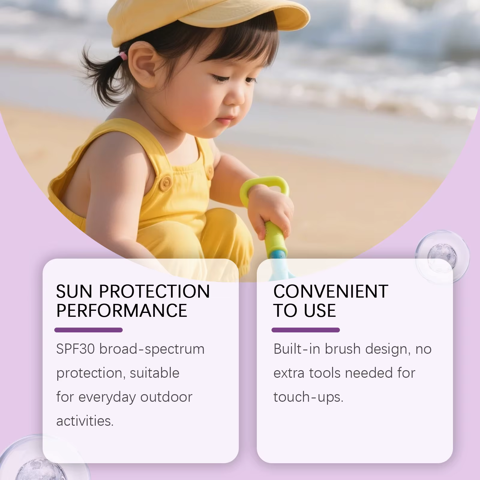 Poudre solaire SPF30 pour enfants